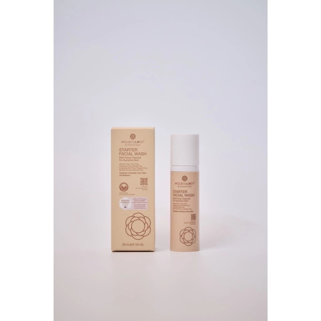 MOLECULOGY Starter Facial Wash คลีนเซอร์สูตรอ่อนโยนสำหรับผิวแพ้ง่าย 100g.