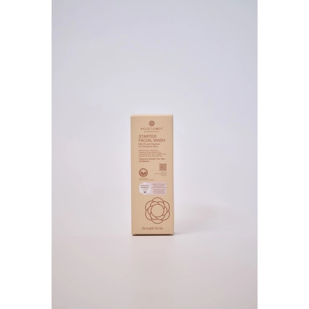 MOLECULOGY Starter Facial Wash คลีนเซอร์สูตรอ่อนโยนสำหรับผิวแพ้ง่าย 100g.
