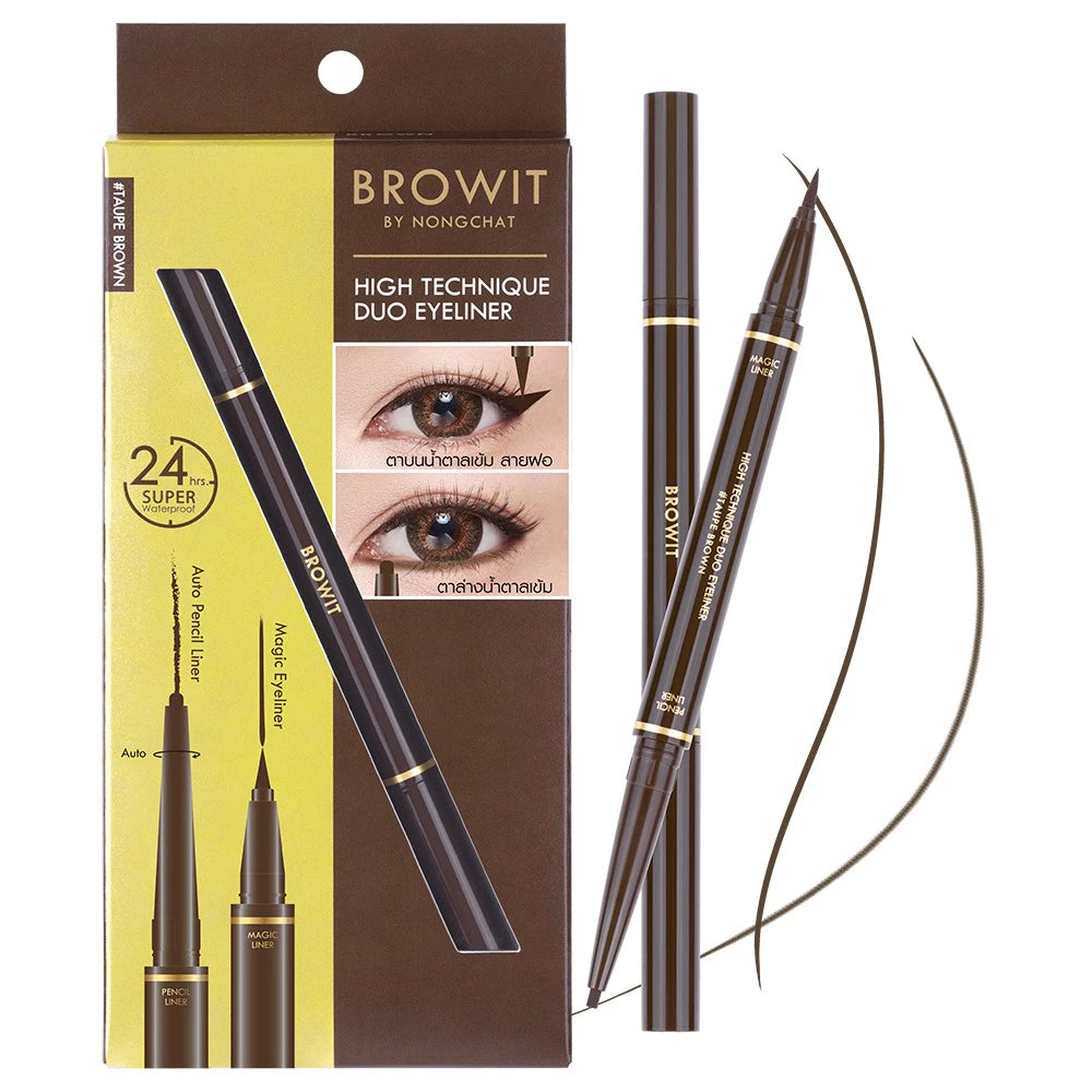 ⛔️ (Pre-order) CHAT COSMETICS Browit High Technique Duo Eyeliner อายไลน์เนอร์ 2 หัว ปากกาและเจล กันน้ำ