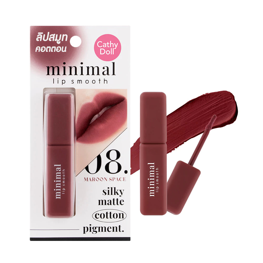 (Pre-order) Cathy Doll Minimal Lip Smooth 2.7g ลิปแมทเนื้อคอตตอน (มี8เฉดให้เลือก)