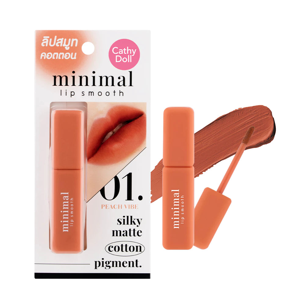 (Pre-order) Cathy Doll Minimal Lip Smooth 2.7g ลิปแมทเนื้อคอตตอน (มี8เฉดให้เลือก)
