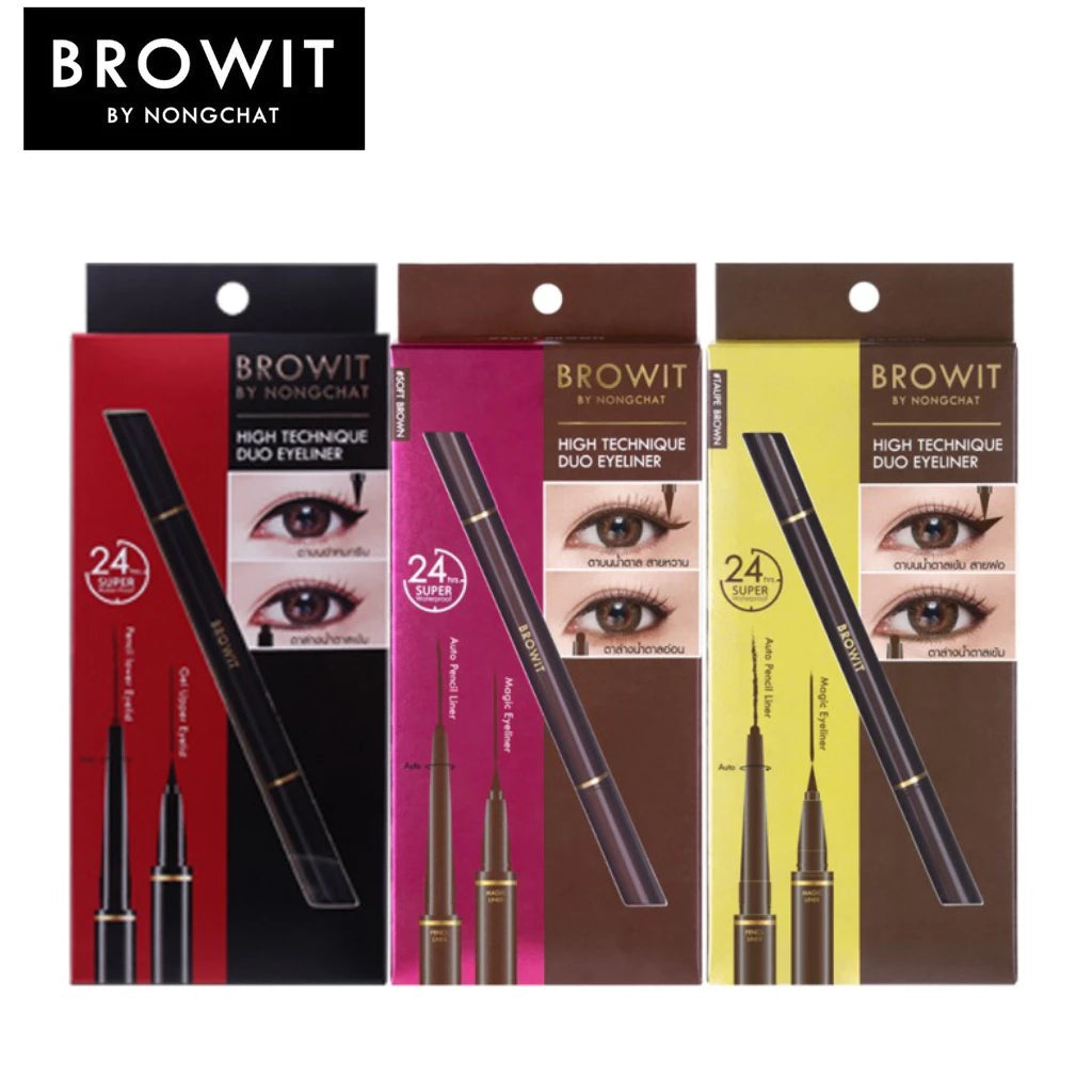 ⛔️ (Pre-order) CHAT COSMETICS Browit High Technique Duo Eyeliner อายไลน์เนอร์ 2 หัว ปากกาและเจล กันน้ำ