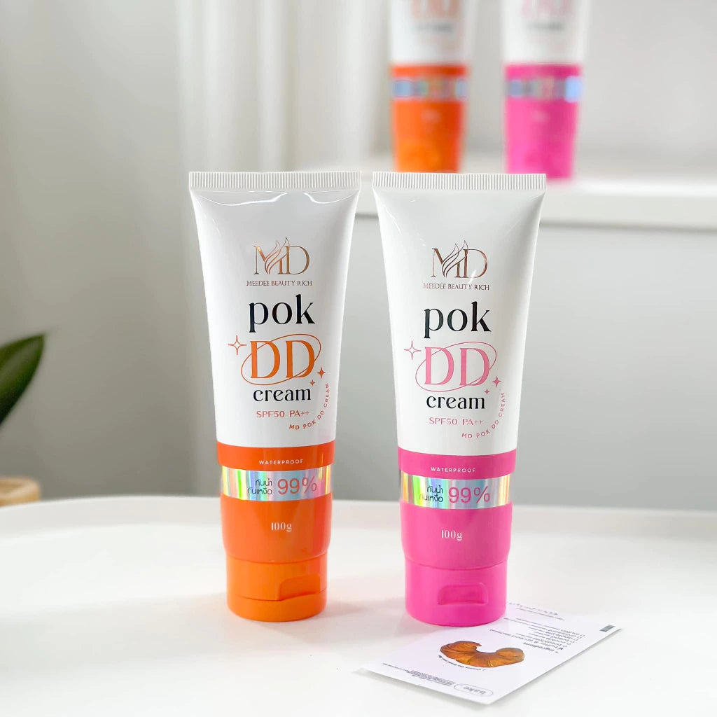 MD Pok DD Cream Sunscreen SPF50 PA++  ครีมกันแดดพอกผิวกาย ปรับผิวกระจ่างใส 100g.