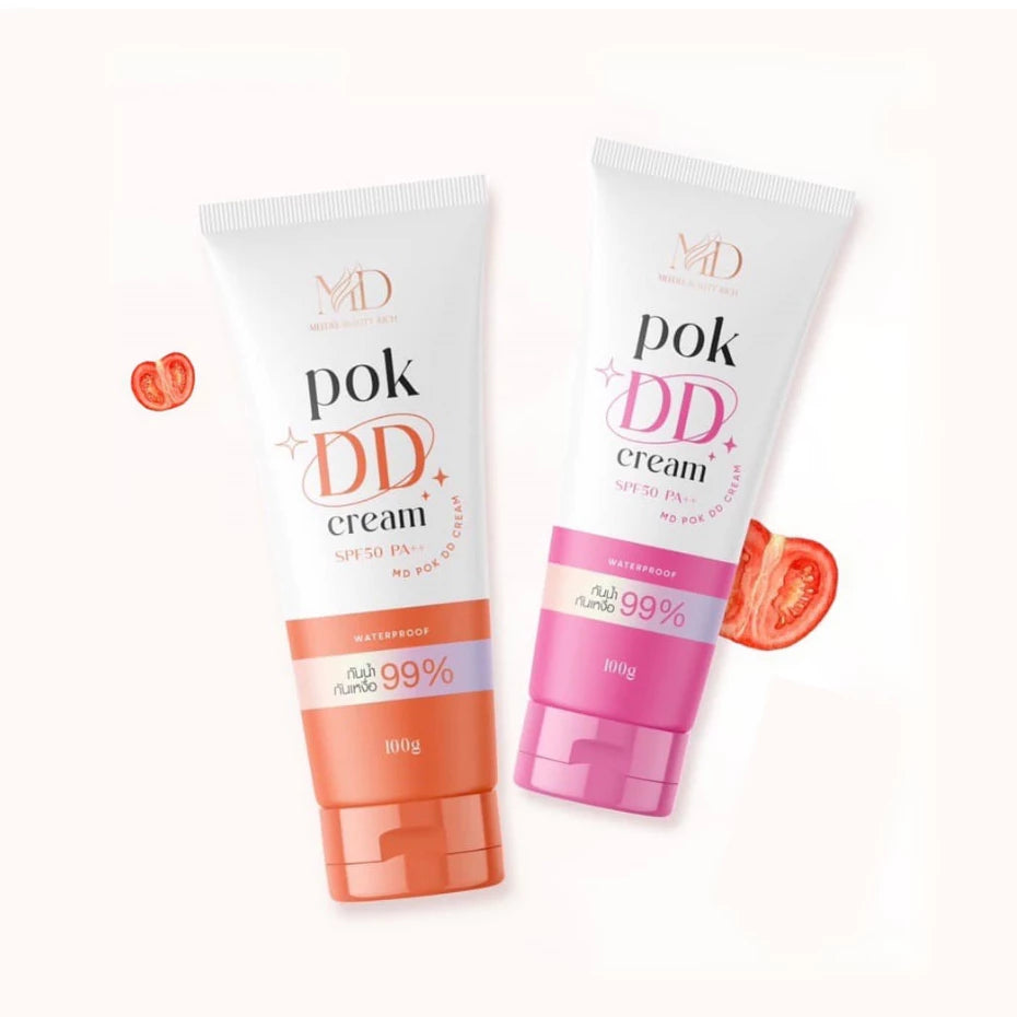 MD Pok DD Cream Sunscreen SPF50 PA++  ครีมกันแดดพอกผิวกาย ปรับผิวกระจ่างใส 100g.