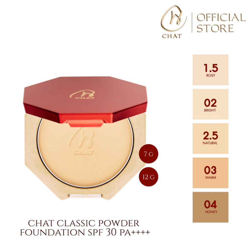 ⛔️ (Pre-order) CHAT COSMETICS Classic Powder Foundation SPF 30 PA++++ แป้งผสมรองพื้น สูตรทูเวย์