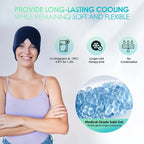 เจลหมวกบำบัดไมเกรน 2-in-1 ร้อน-เย็น บรรเทาปวดหัว ลดความตึงเครียด ปวดไซนัส (สีน้ำเงิน)