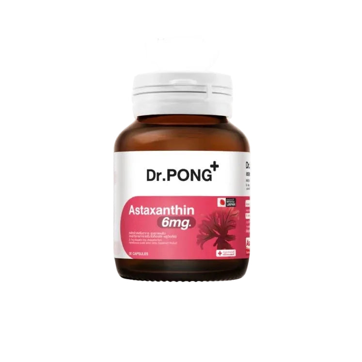 DR.PONG Astaxanthin AstaREAL แอสตร้า ช่วยชะลอริ้วรอย ลดจุดด่างดำ 30 เม็ด