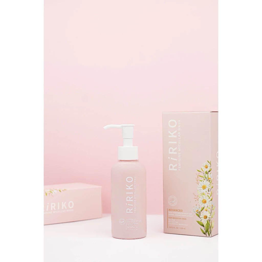 RIRIKO Feminine Wash ผลิตภัณฑ์ทำความสะอาดจุดซ่อนเร้นผู้หญิง (ขวดใหญ่) 150ml