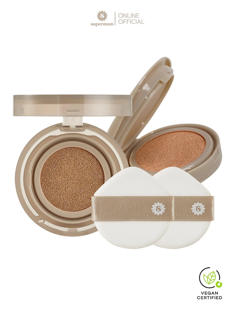 (Pre-order) SUPERMOM  Second Skin Matte Cushion SPF50 PA++++ คุชชั่นเนื้อแมตต์บางเบา 15gx2 ⛔️