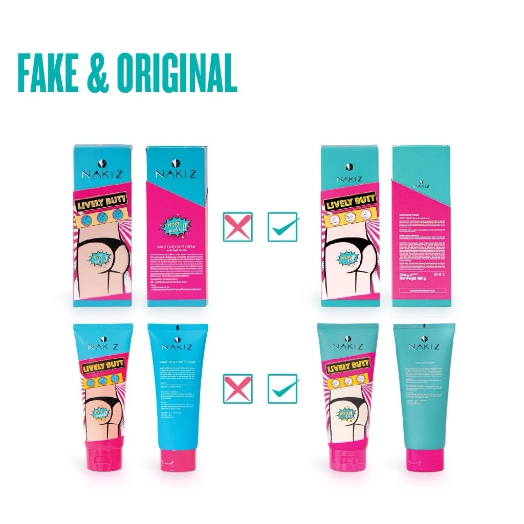 NAKIZ LIVELY BUTT นาคิส ไลฟ์ลี่ บัต ครีมทา ก้นดำ รักแร้ดำ ขาหนีบดำ 100g.