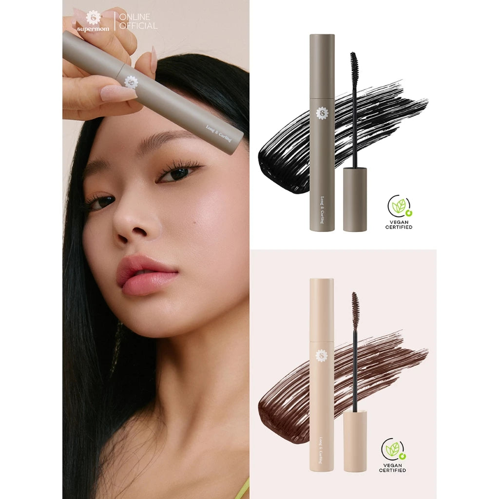 (Pre-order) SUPERMOM LONG & CURLING MASCARA มาสคาร่าที่ช่วยให้ขนตาดูยาวเรียงเส้น (มีเฉด)
