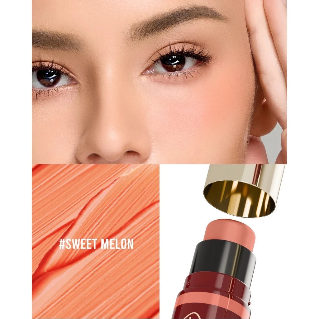 ⛔️ (Pre-order) CHAT COSMETICS Creamy Blush Stick บลัชออนแบบแท่ง เนื้อครีม พร้อมฟองน้ำเกลี่ยในตัว 7g.