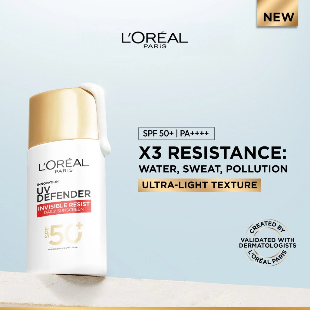 ⛔️ (Pre-order) L'OREAL UV Defender Invisible Fluid SPF50+ PA++++  กันแดดบางเบา 50ml