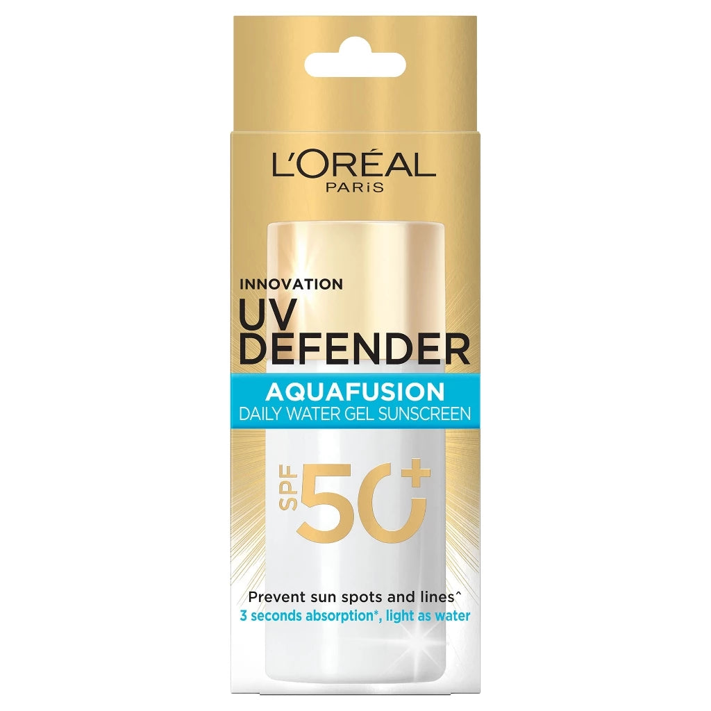 ⛔️ (Pre-order) L'OREAL UV Defender Aquafusion Daily Water Gel Sunscreen SPF50+ PA++++ – กันแดดเนื้อเจลน้ำ บางเบา 50ml