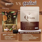 Q Russ Coffee Plus คิวรัสส์ คอฟฟี่พลัส สูตรใหม่ กาแฟคุมหิว อิ่มนาน เผาผลาญ ลดน้ำหนัก 450g (30 ซอง) 💖 coming soon