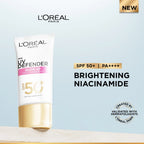 ⛔️ (Pre-order) L'OREAL Paris UV Defender Bright &Clear (Pink) SPF50+ PA++++  เซรั่มกันแดดผิวไบรท์ ออร่า  50ml