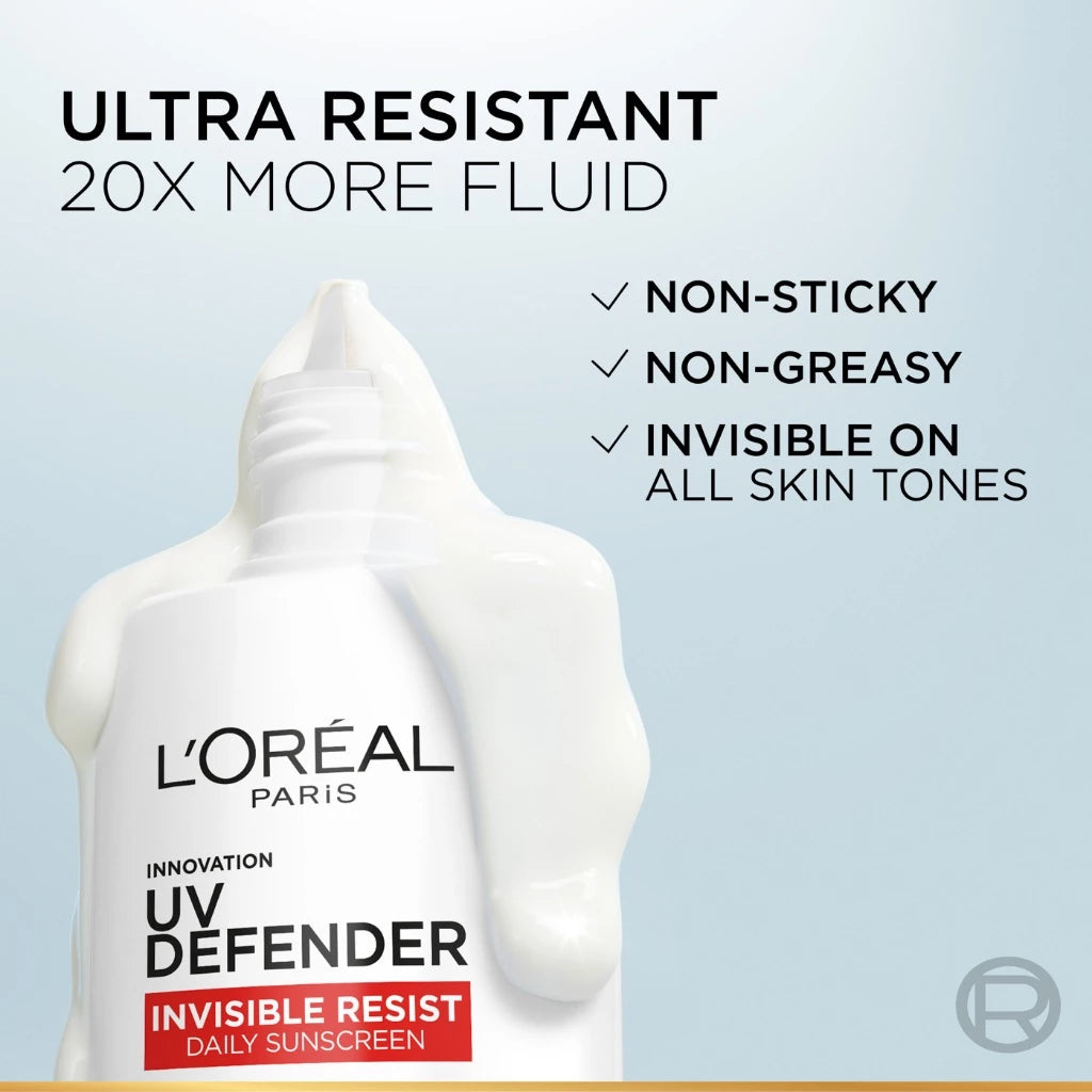 ⛔️ (Pre-order) L'OREAL UV Defender Invisible Fluid SPF50+ PA++++  กันแดดบางเบา 50ml