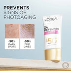 ⛔️ (Pre-order) L'OREAL Paris UV Defender Bright &Clear (Pink) SPF50+ PA++++  เซรั่มกันแดดผิวไบรท์ ออร่า  50ml