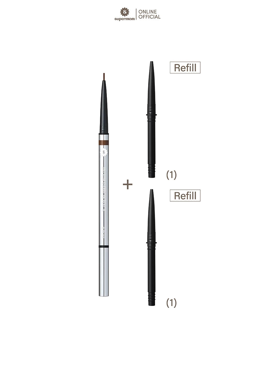 (Pre-order) SUPERMOM 2IN1 SLIM EYEBROW PENCIL ดินสอเขียนคิ้ว (มี3เฉดให้เลือก)