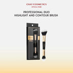 ⛔️ (Pre-order) CHAT COSMETICS Browit Professional Duo Brush แปรงไฮไลท์และคอนทัวร์ 2in1 ขนนุ่ม ด้ามจับถนัดมือ