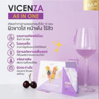VICENZA ALL IN ONE F.I.R. ผลิตภัณฑ์เสริมอาหาร คอลลาเจน ดูแลผิวใส ต้านแก่ (12 ซอง) แบบกล่อง