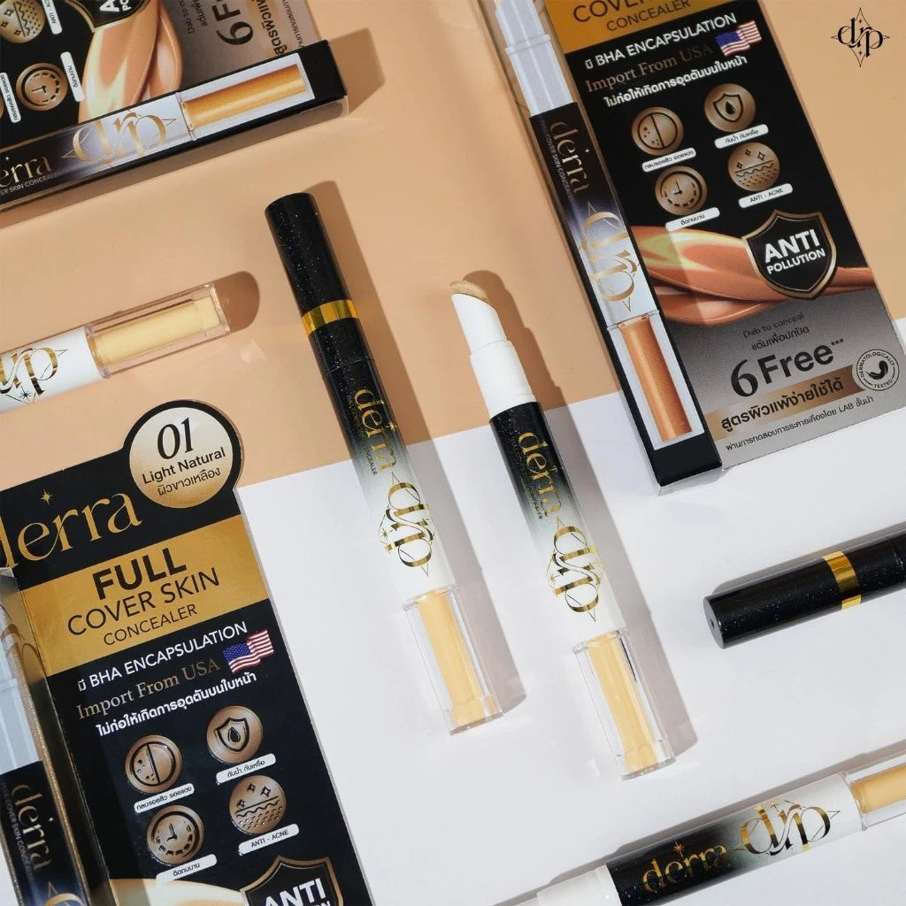 ⛔️ (Pre-order) DERRA Full Cover Skin Concealer คอนซีลเลอร์ปกปิดเนียน ลดรอยสิว 2g