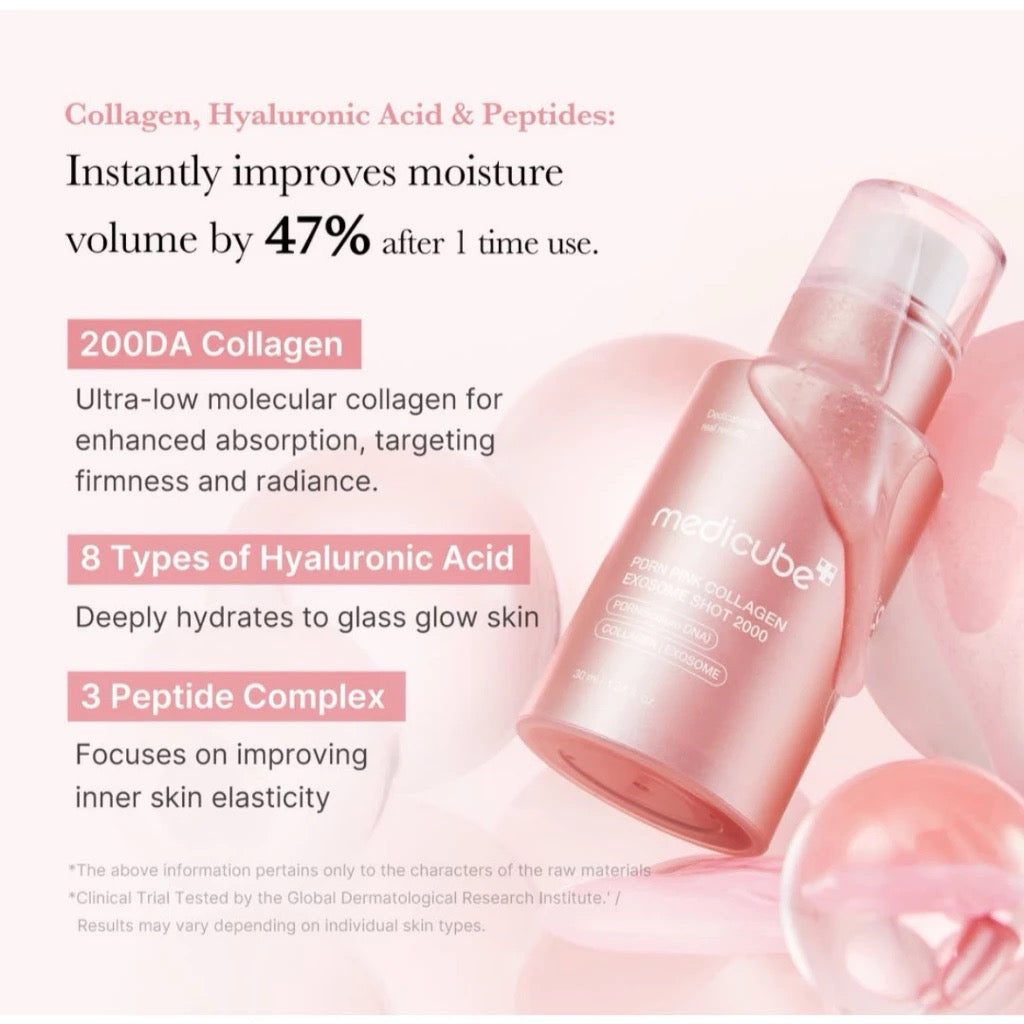 MEDICUBE PDRN Pink Exosome Shot Serum 7500 Shot เซรั่มเข้มข้นเพื่อผิวโกลว์ใส 30 ml