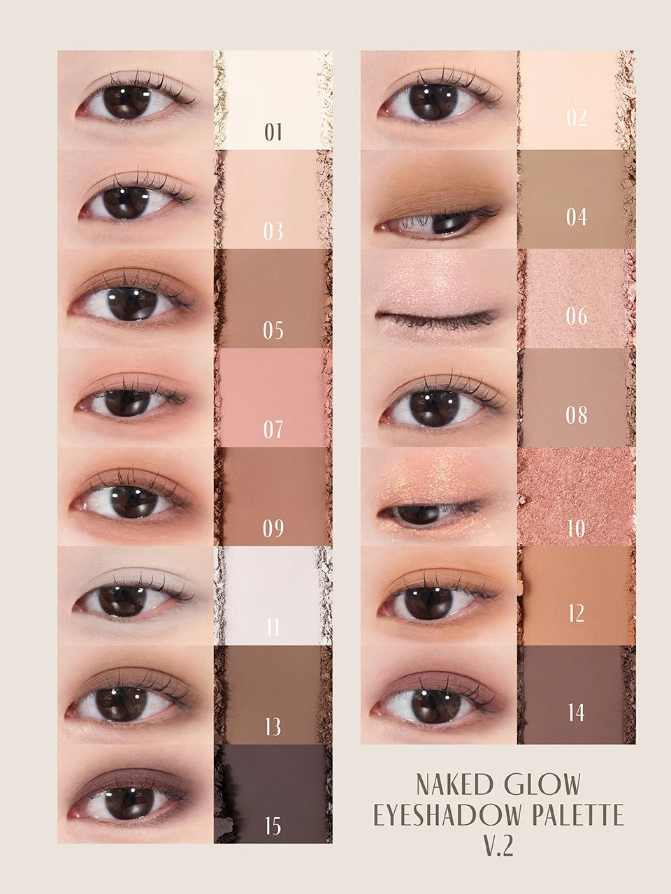 ⛔️ (Pre-order) SUPERMOM NAKED GLOW EYESHADOW PALETTE V.2 อายแชโดว์ 15 สี
