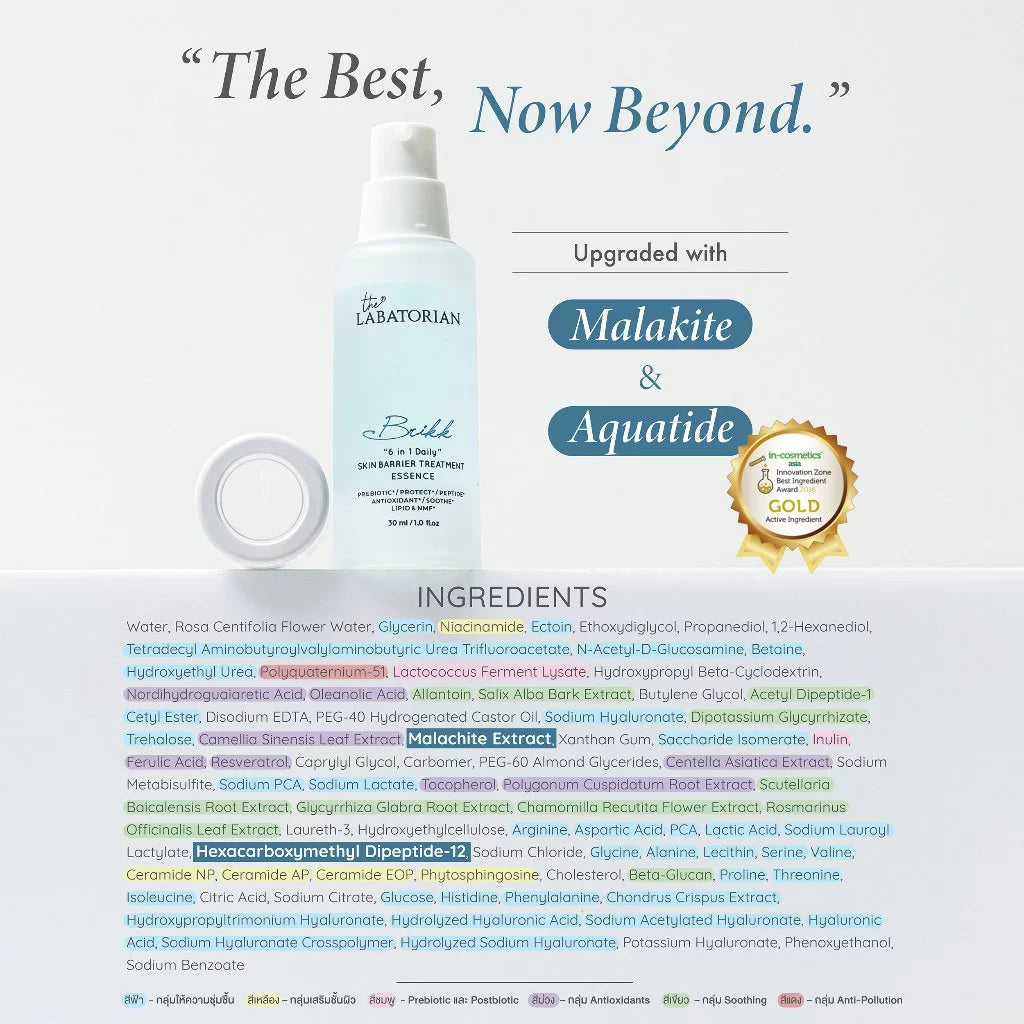 THE LABATORIAN Brikk 6 in 1 Daily Skin Barrier Treatment Essence ลดปัญหาผิวขาดน้ำ 30ml