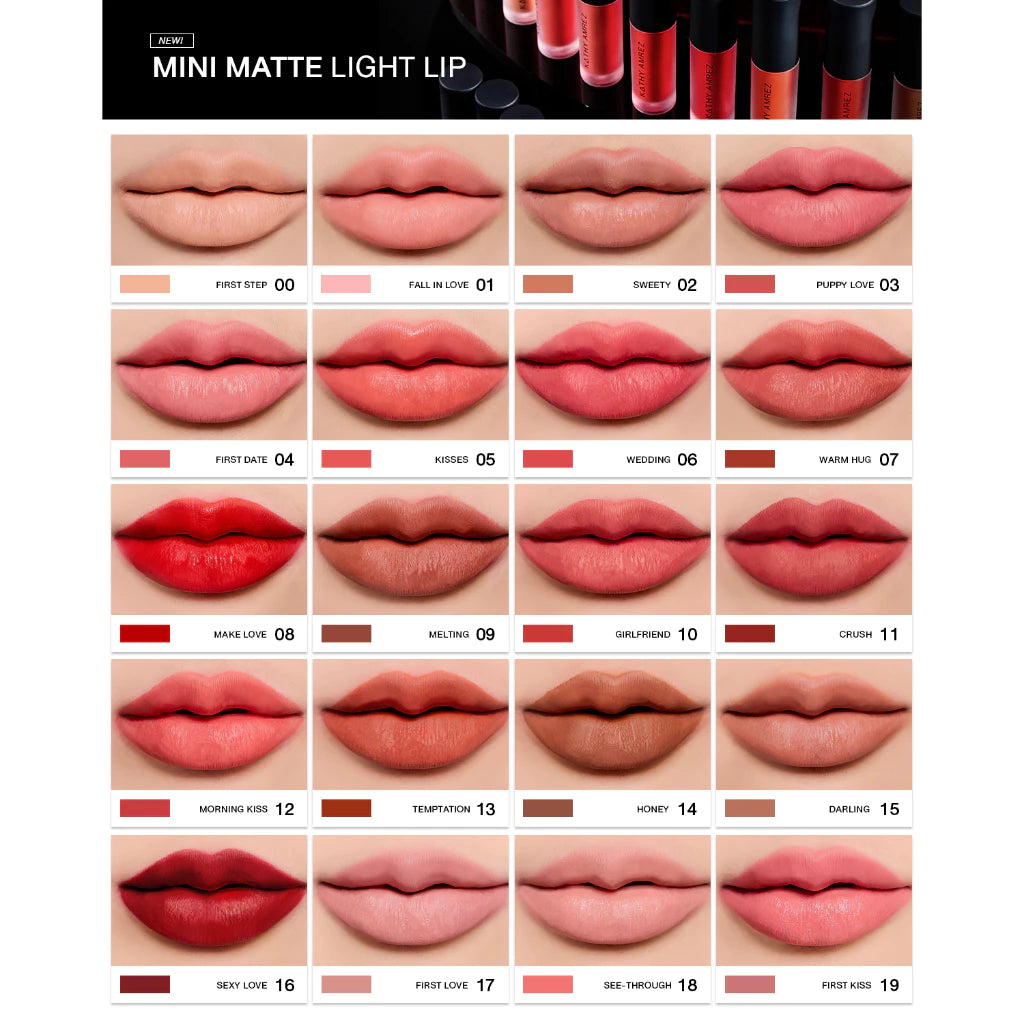 ⛔️ (Pre-order) KATHY AMREZ Mini Matte Light Lip ลิปมินิแมท จูบไม่หลุด 1.5g.