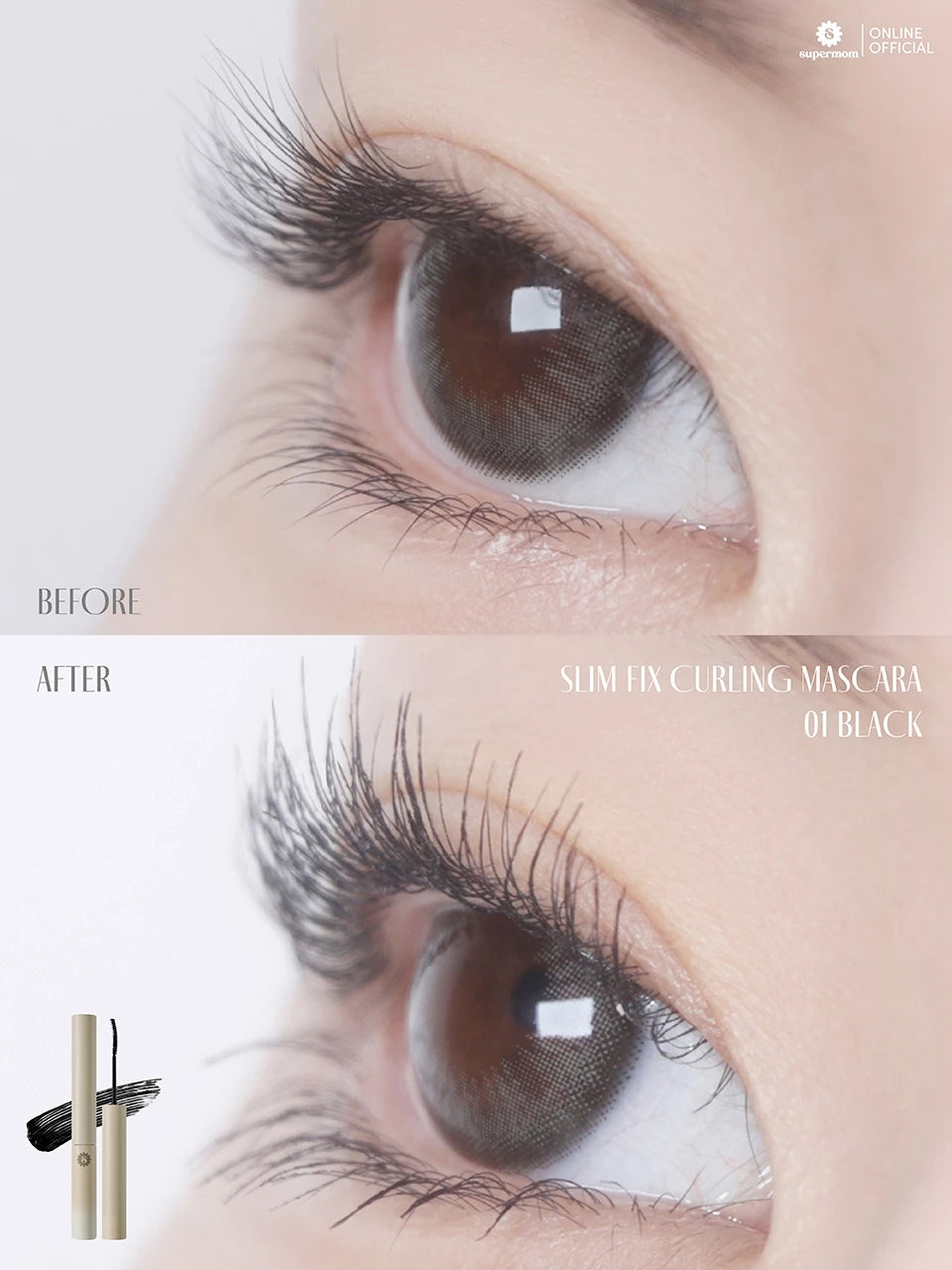 ⛔️ (Pre-order) SUPERMOM SLIM FIX CURLING MASCARA มาสคาร่า 3 กรัม