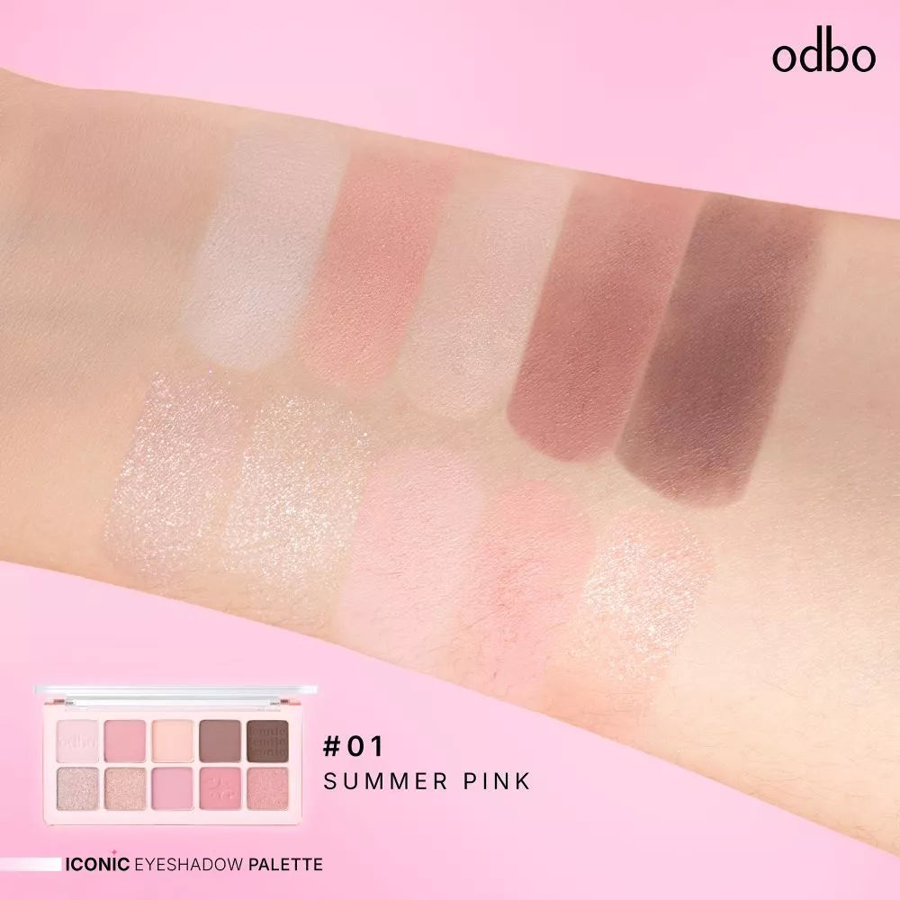 ⛔️ (Pre-order) ODBO Iconic Eyeshadow Palette – พาเลทอายแชโดว์ 10 สี แมทท์ & ชิมเมอร์ สีชัด เบลนด์ง่าย