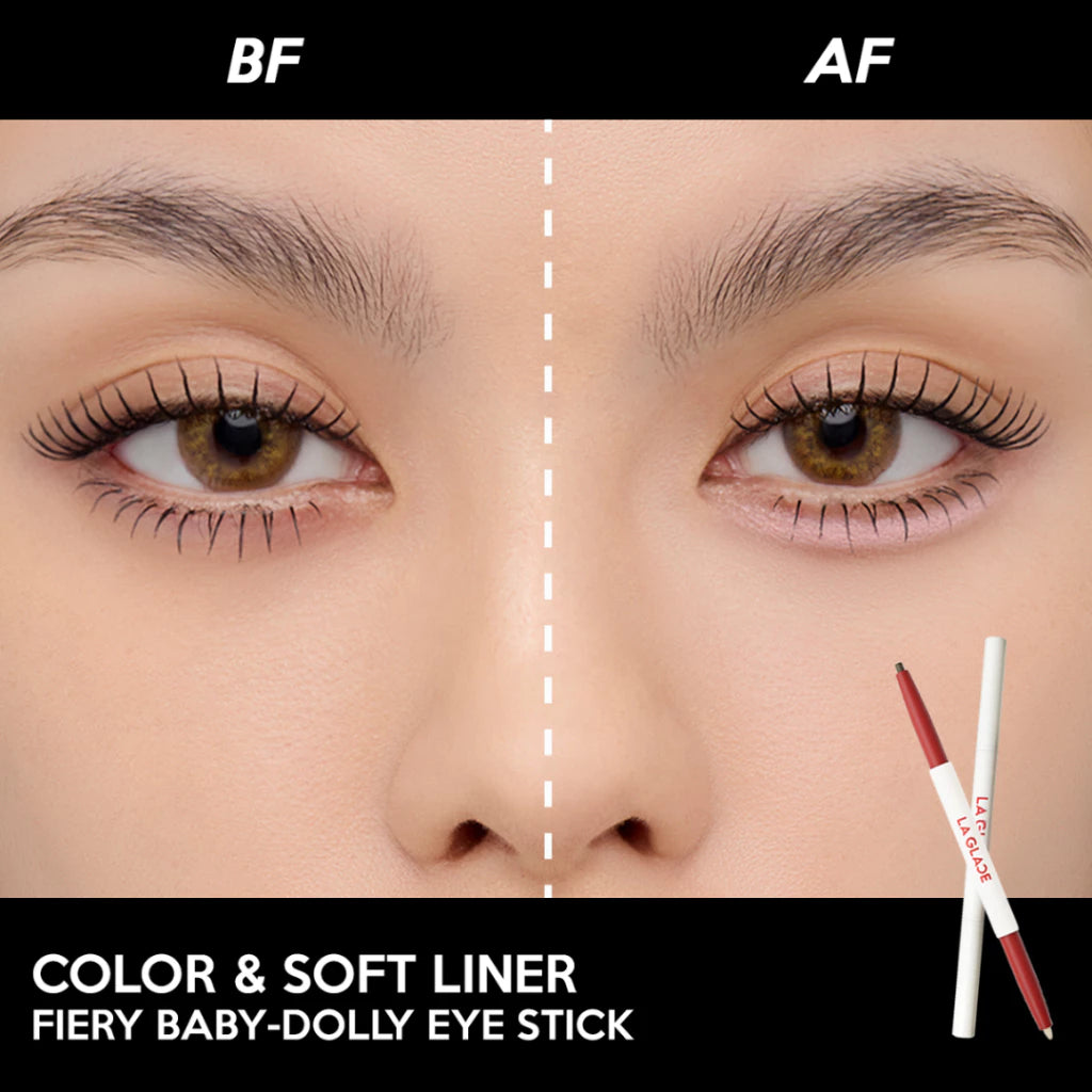 ⛔️ (Pre-order) LA GLACE Fiery Baby-Dolly Eye Stick ปากกาดอลลี่อายลากลาส 2in1 0.28g.