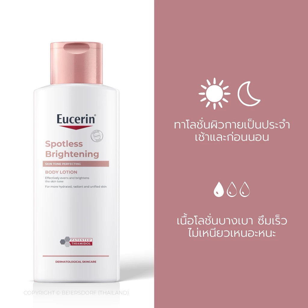 EUCERIN Spotless Brightening Body Lotion บอดี้โลชั่นบำรุงผิวกาย 250 ml. ⛔️เข้า 28/1