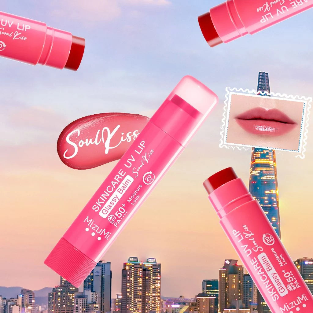 ⛔️ (Pre-order) MizuMi UV lip glassy balm spf50+ pa+++ลิปบาล์มกันแดด 3.5g (มีเบอร์ให้เลือก)