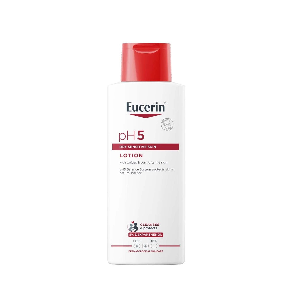 EUCERIN pH5 Dry Sensitive Skin Lotion โลชั่น สำหรับผิวแห้ง ผิวบอบบาง แพ้ง่าย 250ml
