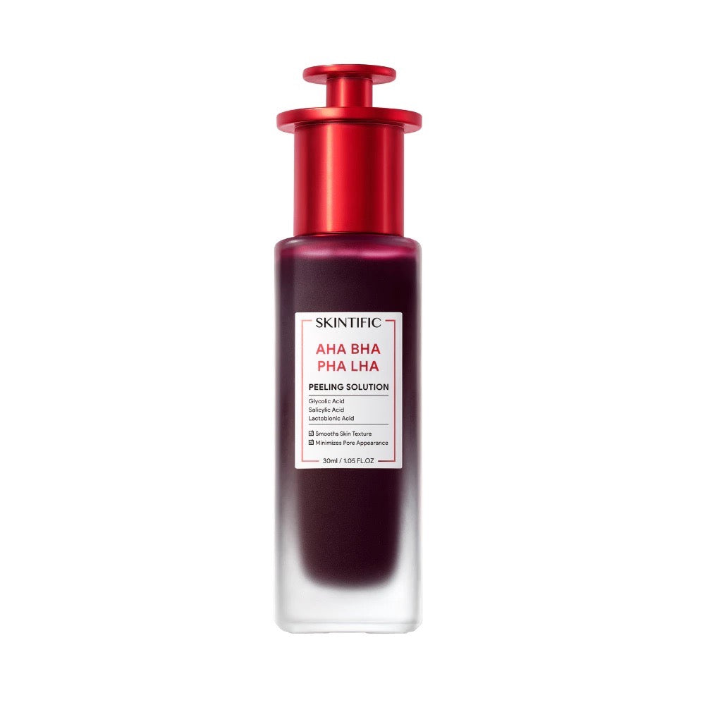 SKINTIFIC AHA BHA PHA LHA Peeling Solution เซรั่มผลัดเซลล์ผิว เพื่อผิวเรียบเนียน 30 ml
