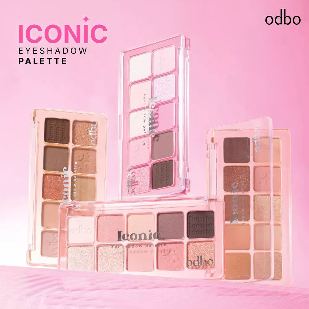 ⛔️ (Pre-order) ODBO Iconic Eyeshadow Palette – พาเลทอายแชโดว์ 10 สี แมทท์ & ชิมเมอร์ สีชัด เบลนด์ง่าย