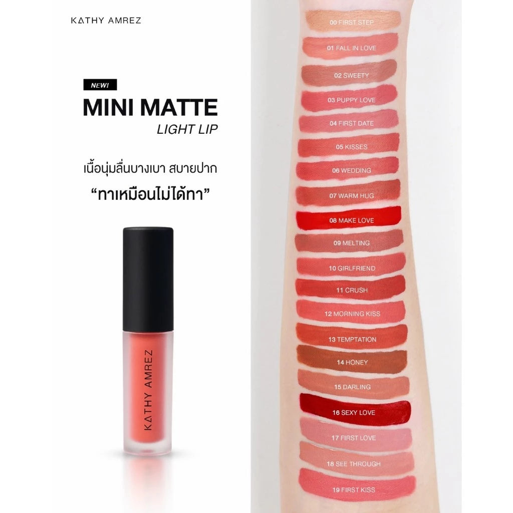 ⛔️ (Pre-order) KATHY AMREZ Mini Matte Light Lip ลิปมินิแมท จูบไม่หลุด 1.5g.