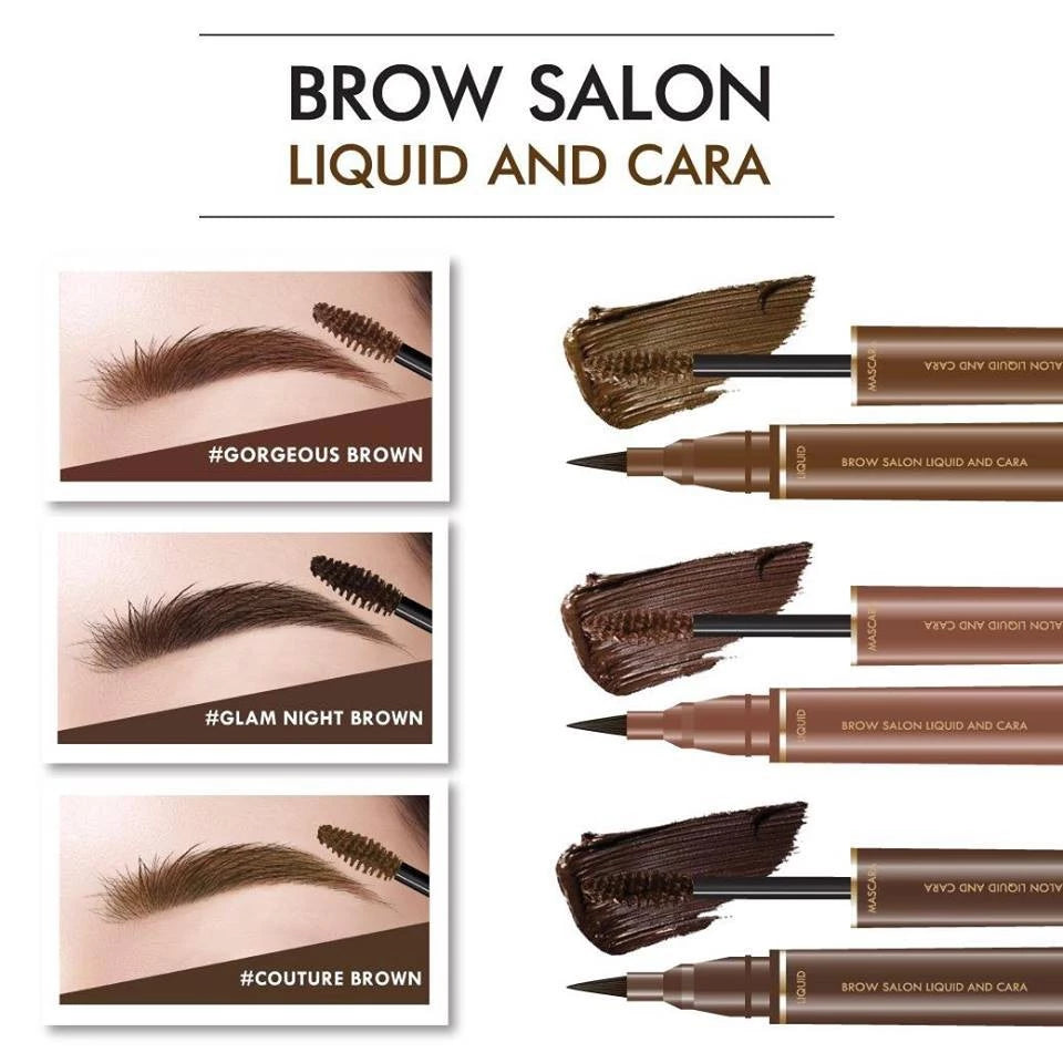 ⛔️ (Pre-order) CHAT COSMETICS Browit Brow Salon Liquid and Cara ปากกาเมจิกเขียนคิ้วและมาสคาร่าคิ้ว 2in1 กันน้ำ ติดทนนาน