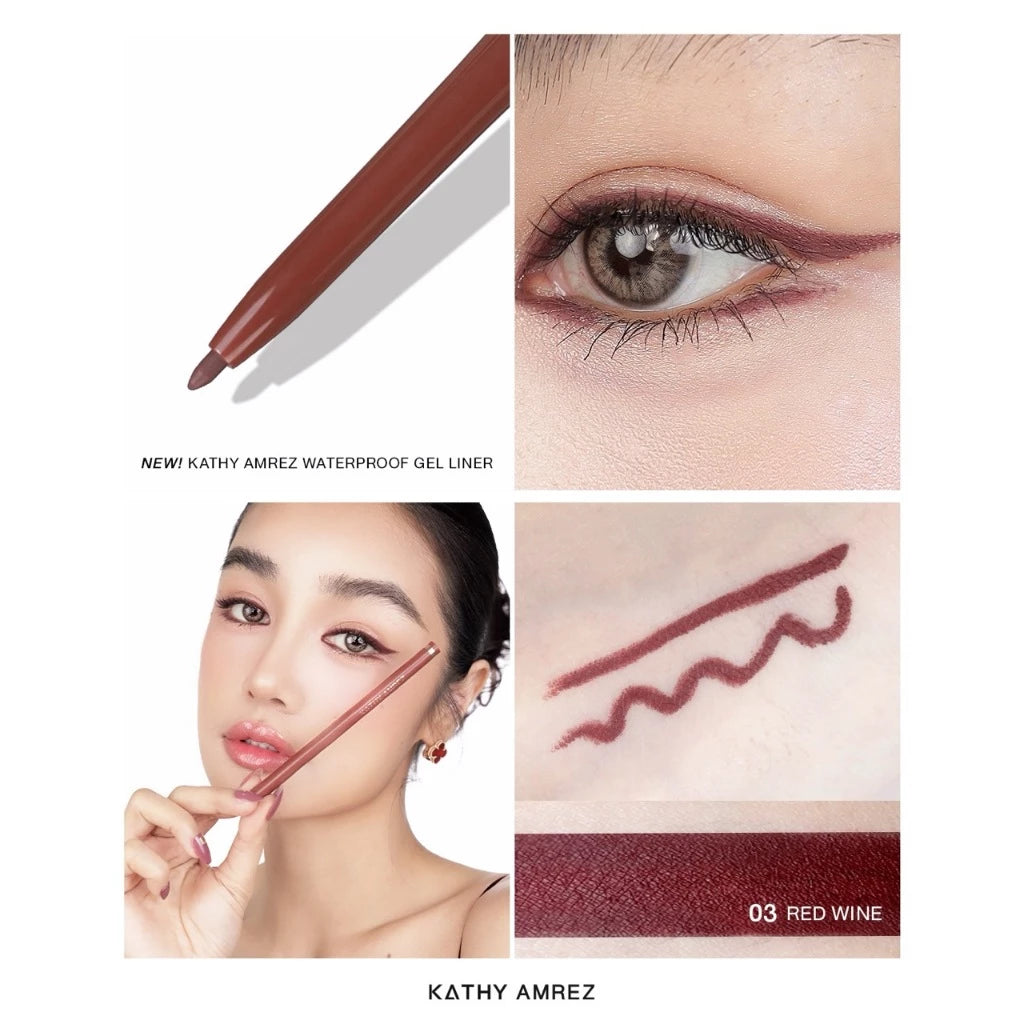 ⛔️ (Pre-order) KATHY AMREZ Waterproof Gel Liner เจลไลเนอร์ เส้นเล็ก 0.3 mm 3 เฉดสี