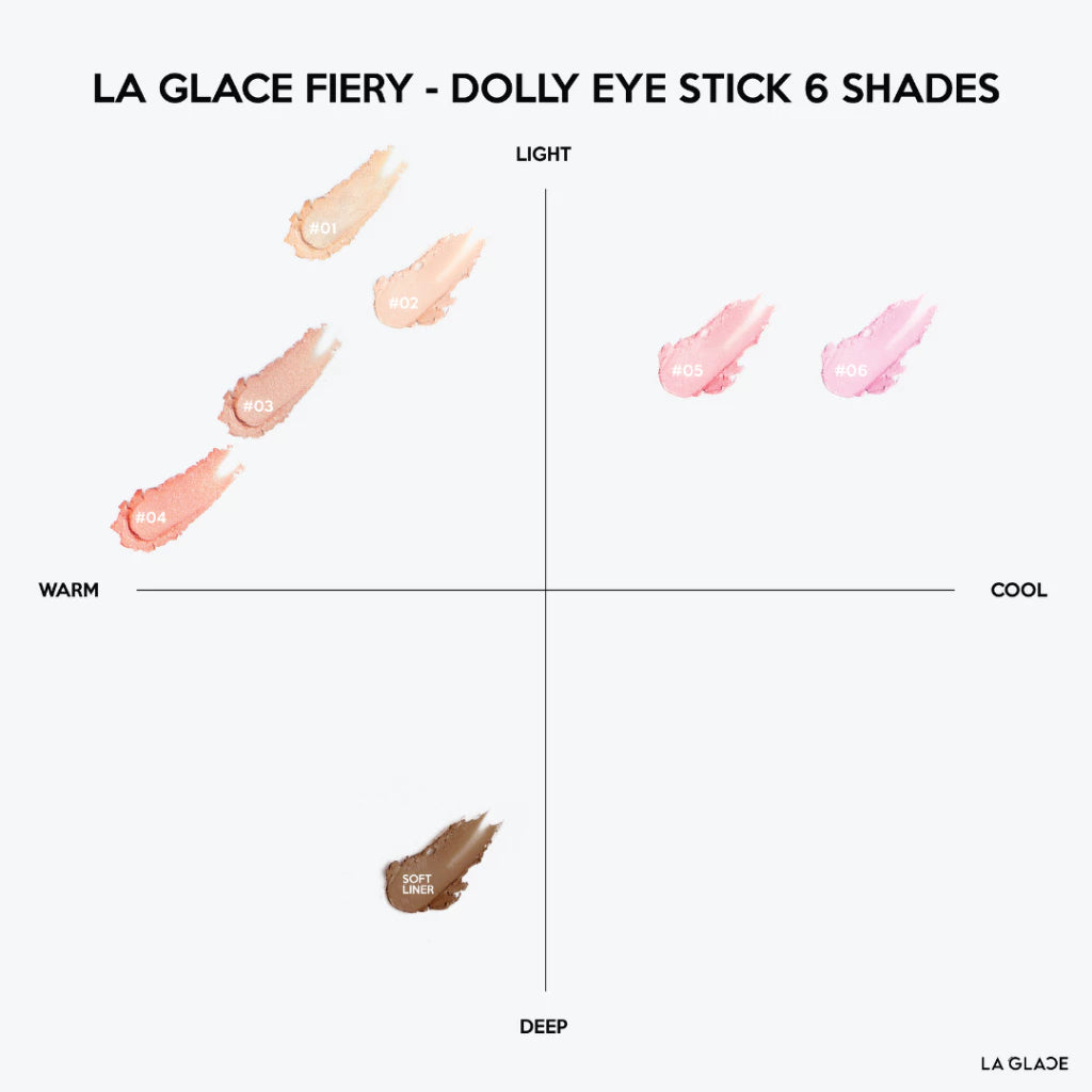 ⛔️ (Pre-order) LA GLACE Fiery Baby-Dolly Eye Stick ปากกาดอลลี่อายลากลาส 2in1 0.28g.