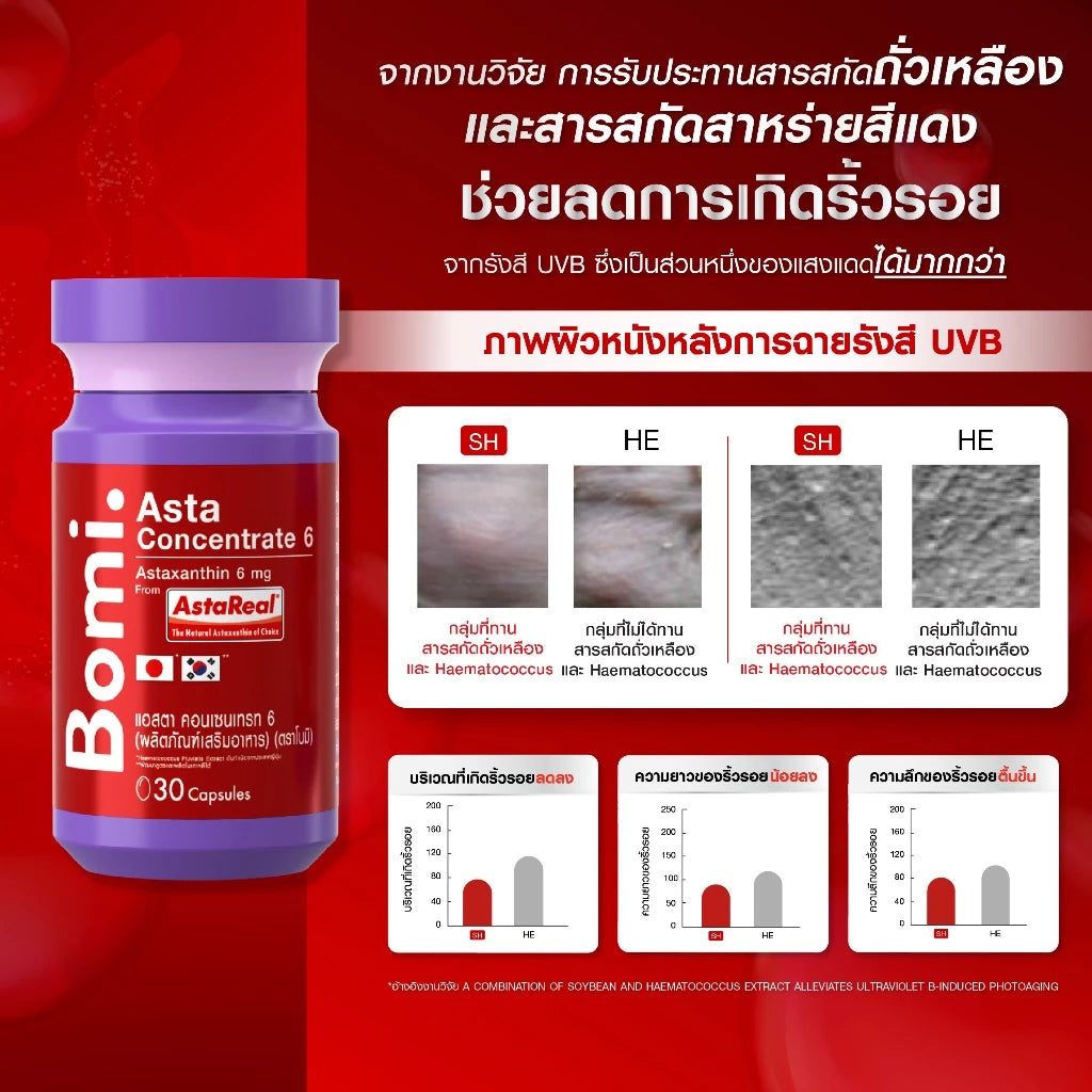 ⛔️ (Pre-order) Bomi astareal asta concentrate 6 astaxanthin 6 mg 30 capsules