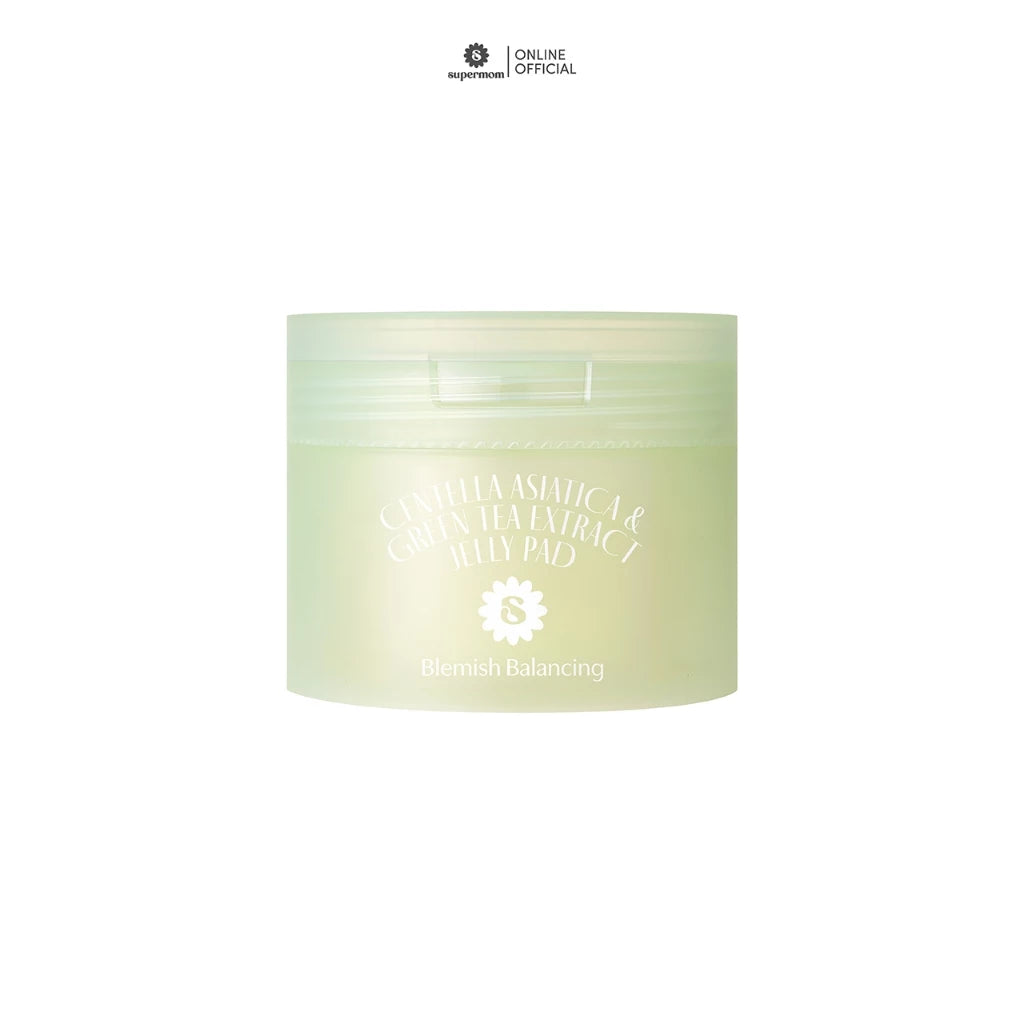 (Pre-order) SUPERMOM JELLY PAD Toner Pad &amp; Mini Mask โทนเนอร์แพดเนื้อเจลลี่ 60แผ่น