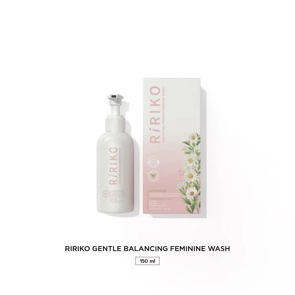 RIRIKO Gentle Balancing Feminine Wash ผลิตภัณฑ์ทำความสะอาดจุดซ่อนเร้นผู้หญิง 150ml.