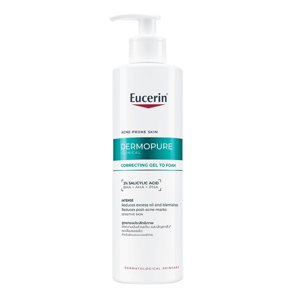 ⛔️ (Pre-order) Eucerin Dermopure Clinical Correcting Gel To Foam เจลล้างหน้าสำหรับผิวเป็นสิว 400ml
