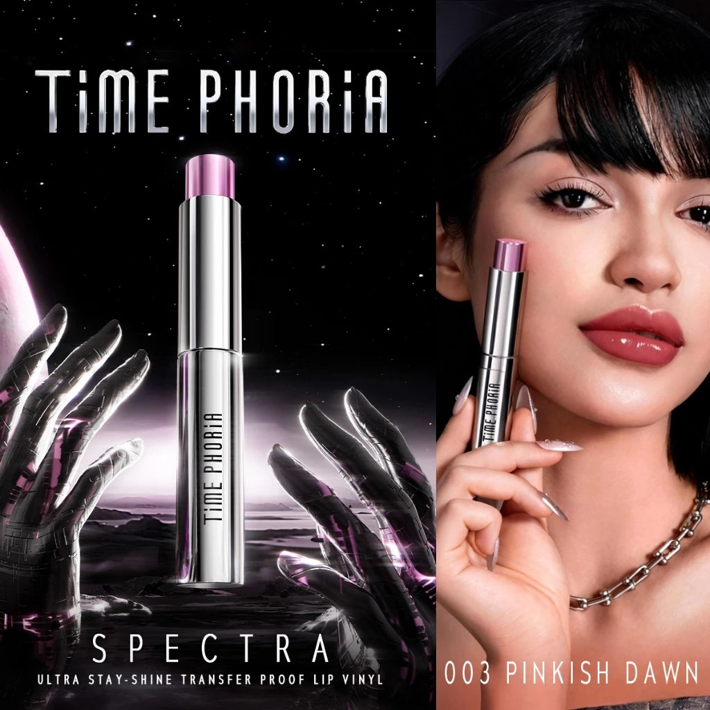 ⛔️ (Pre-order) TIME PHORIA Spectra Ultra Stay-Shine Transfer Proof Lip Vinyl ลิปไวนิลบางเบา สีชัด ติดทน