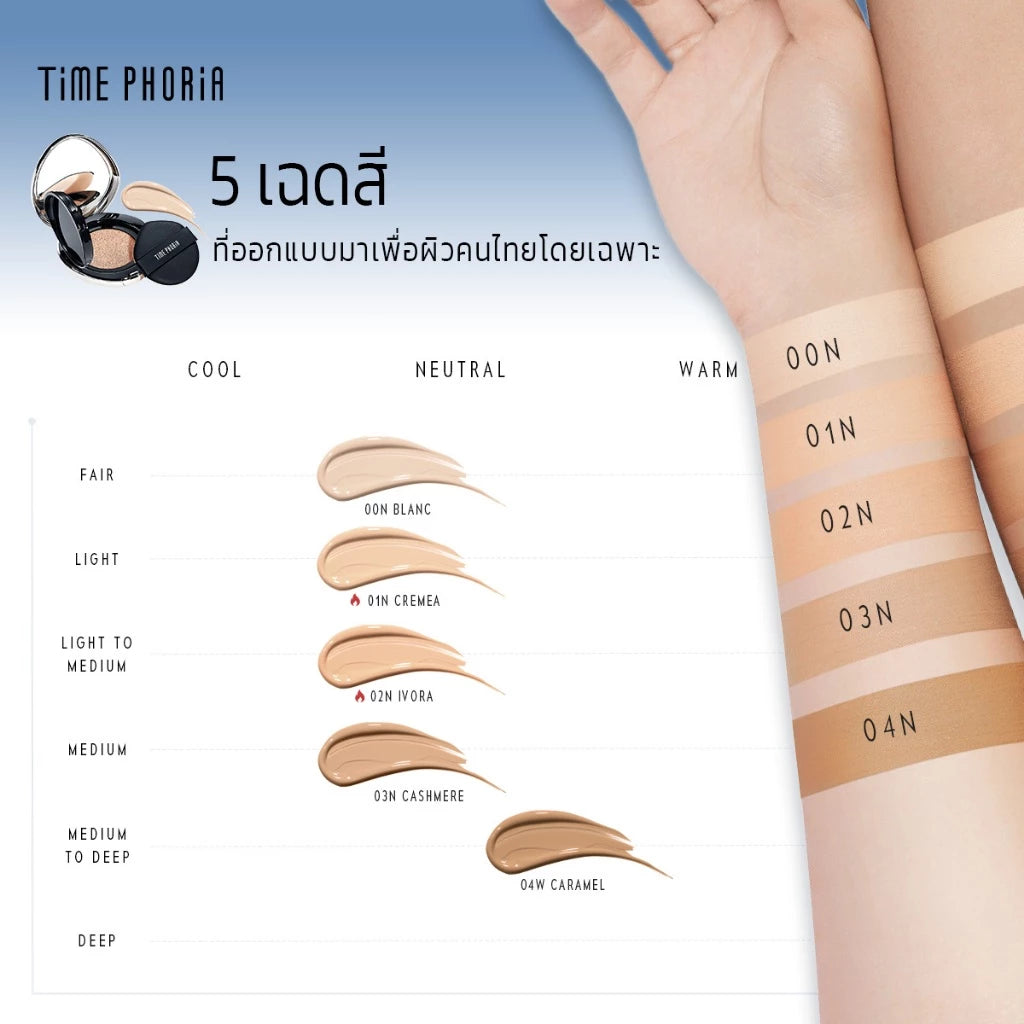 ⛔️ (Pre-order) TIME PHORIA Timeless Lumina Matte Perfection Cushion คุชชั่นแมตต์เนื้อบางเบา