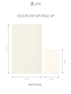 ⛔️ (Pre-order) SUPERMOM STUDIO FIT SPONGE 4P ฟองน้ำตบรองพื้นแบบแห้ง