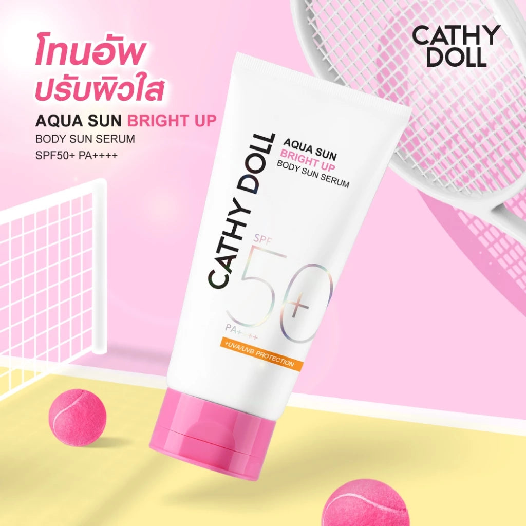 CATHY DOLL Aqua Sun Bright Up Body Serum SPF50+ PA++++ กันแดดโทนอัพ ปรับผิวใส 140 ml.